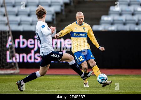 Aarhus, Dänemark. Januar 2021. Michael Lumb (12) von Broendby BEI EINEM Testspiel zwischen Aarhus GF und Broendby IF im Ceres Park in Aarhus. (Foto Kredit: Gonzales Foto/Alamy Live News Stockfoto