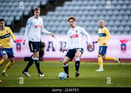 Aarhus, Dänemark. Januar 2021. Magnus Anbo (39) von AGF bei einem Testspiel zwischen Aarhus GF und Broendby IF im Ceres Park in Aarhus. (Foto Kredit: Gonzales Foto/Alamy Live News Stockfoto