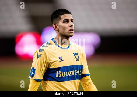 Aarhus, Dänemark. Januar 2021. Jagvir Singh (31) von Broendby, WENN er während eines Testmatches zwischen Aarhus GF und Broendby IF im Ceres Park in Aarhus gesehen wird. (Foto Kredit: Gonzales Foto/Alamy Live News Stockfoto