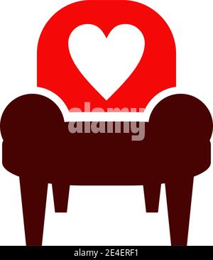 Möbelfirma Logo Design mit Verwendung Tisch und Stuhl Symbol Designvorlage Stock Vektor