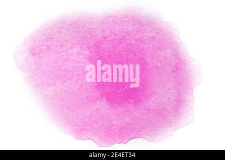 Bunte rosa Aquarellfarbe Fleck mit Aquarellfarbe Fleck Stockfoto