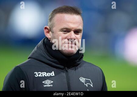 London, Großbritannien. Januar 2021. Wayne Rooney Manager von Derby County während der EFL Sky Bet Championship-Spiel zwischen Queens Park Rangers und Derby County im Kiyan Prince Foundation Stadium, London, England am 23. Januar 2021. Foto von Salvio Calabrese. Nur redaktionelle Verwendung, Lizenz für kommerzielle Nutzung erforderlich. Keine Verwendung bei Wetten, Spielen oder Veröffentlichungen einzelner Vereine/Vereine/Spieler. Kredit: UK Sports Pics Ltd/Alamy Live Nachrichten Stockfoto