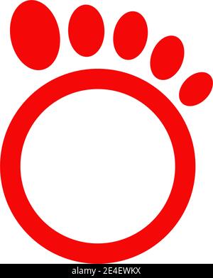 Palm Fuß Symbol Logo Design Inspiration Vektor Vorlage Stock Vektor