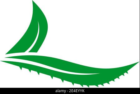 Aloe Vera Pflanze Logo Symbol Design Vektor Vorlage für Schönheit Salon Stock Vektor