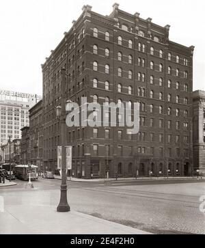 The Coal Exchange Building April 30 1937 auf der River Street in der Nähe der Market Street Bridge. Luzerne County, Wilkes Barre PA Stockfoto