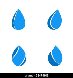 Symbole für Wassertropfen Stock Vektor