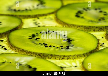 Scheiben von Kiwis Stockfoto
