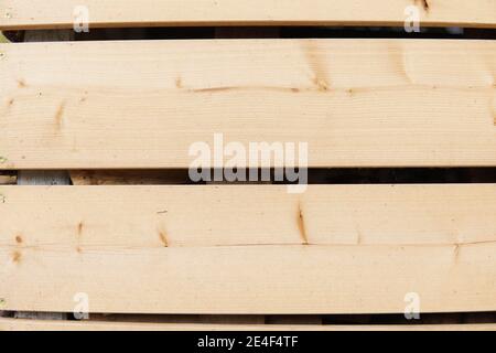 Natürliche Holzbretter eines Holzhauses Stockfoto