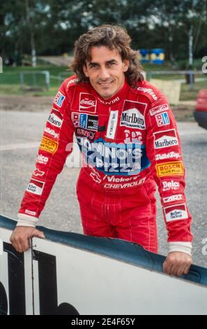 VALKENSWAARD, NIEDERLANDE - 06 JUN, 1991: Arie Luyendyk ist ein niederländischer ehemaliger Auto-Rennfahrer und Gewinner des 1990 und 1997 Indianapolis 500 rac Stockfoto