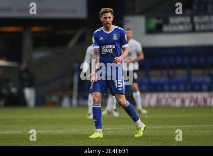 Ipswich, Großbritannien. Januar 2021. Ipswichs Teddy Bishop während des Sky Bet League 1 Spiels zwischen Ipswich Town und Peterborough United in der Portman Road, Ipswich am Samstag, 23. Januar 2021. (Kredit: Ben Pooley - MI News) Kredit: MI Nachrichten & Sport /Alamy Live Nachrichten Stockfoto