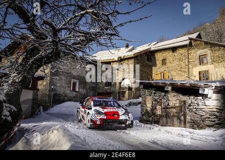 33 Elfyn EVANS (GBR), Scott MARTIN (GBR), TOYOTA GAZOO RACING WRT TOYOTA Yaris WRC, Aktion während der WRC World Rally Car Championship 2021, Rallye Monte Carlo am 20. Bis 24. Januar 2021 in Monaco - Foto Francois Flamand / DPPI / LiveMedia Stockfoto