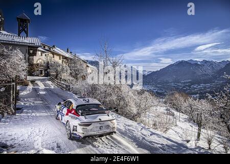 47 Raphael ASTIER (FRA), Frederic VAUCLARE (FRA), ALPINE A110, RGT RGT Autos, Aktion während der WRC World Rally Car Championship 2021, Rallye Monte Carlo am 20. Bis 24. Januar 2021 in Monaco - Foto Francois Flamand / DPPI / LiveMedia Stockfoto