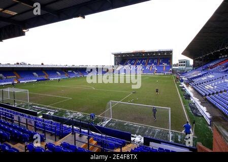 Birkenhead, Großbritannien. Januar 2021. Allgemeine Ansicht im Prenton Park Stadion, dem Heimstadion von Tranmere Rovers EFL Skybet Football League Two Match, Tranmere Rovers gegen Bolton Wanderers im Prenton Park, Birkenhead, Wirral am Samstag, 23. Januar 2021. Dieses Bild darf nur für redaktionelle Zwecke verwendet werden. Nur redaktionelle Verwendung, Lizenz für kommerzielle Nutzung erforderlich. Keine Verwendung in Wetten, Spiele oder ein einzelner Club / Liga / Spieler Publikationen.pic von Chris Stading / Andrew Orchard Sport Fotografie / Alamy Live News Kredit: Andrew Orchard Sport Fotografie / Alamy Live News Stockfoto