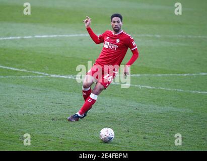 LONDON, Vereinigtes Königreich, JANUAR 23: ZAK Vyner von Bristol City während des FA Cup vierte Runde zwischen Millwall und Bristol City im Den Stadium, London am 23. Januar 2021 Credit: Action Foto Sport/Alamy Live News Stockfoto