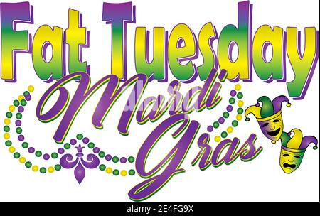 Mardi Gras Fat Tuesday Design Stockfoto