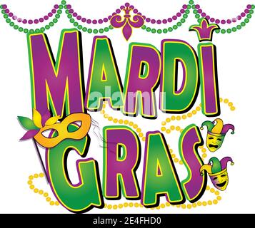 Mardi Gras Bold Design Stockfoto