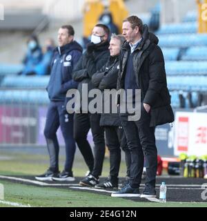 London, Großbritannien. Januar 2021. Bristol City Manager Dean Holden während des FA Cup 4. Runde Spiel zwischen Millwall und Bristol City in Den, London, England am 23. Januar 2021. Foto von Ken Sparks. Nur redaktionelle Verwendung, Lizenz für kommerzielle Nutzung erforderlich. Keine Verwendung bei Wetten, Spielen oder Veröffentlichungen einzelner Vereine/Vereine/Spieler. Kredit: UK Sports Pics Ltd/Alamy Live Nachrichten Stockfoto