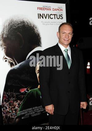 Der ehemalige Springbokkapitän Francois Pienaar und seine Familie nehmen an der Premiere von Warner Bros' ''Invictus'' Teil, die an der Academy of Motion Picture Arts & Sciences stattfand. Los Angeles, Kalifornien am 3. Dezember 2009. Foto von Lionel Hahn/ABACAPRESS.COM (im Bild: Francois Pienaar)' Stockfoto