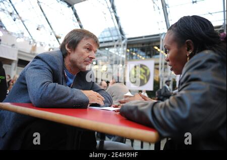 Der französische Umweltaktivist Nicolas Hulot besucht am 16. Dezember 2009 während des Klimagipfels COP15 das Bella-Zentrum von Kopenhagen, Dänemark. Foto von Mousse/ABACAPRESS.COM Stockfoto