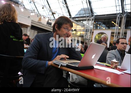 Der französische Umweltaktivist Nicolas Hulot besucht am 16. Dezember 2009 während des Klimagipfels COP15 das Bella-Zentrum von Kopenhagen, Dänemark. Foto von Mousse/ABACAPRESS.COM Stockfoto