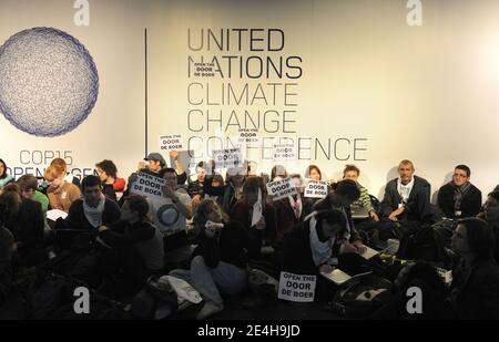 Atmosphäre im Bella Zentrum von Kopenhagen, Dänemark am 16. Dezember 2009 während des Klimagipfels COP15. Foto von Mousse/ABACAPRESS.COM Stockfoto