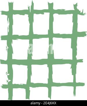 Gitter in grunge grüne Farbe Skizze und Doodle Design Vektor Abbildung Stock Vektor