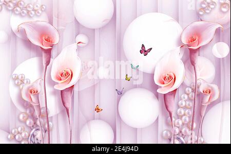 Customized 3D Wall Mural Wallpaper - Bild Stockfoto