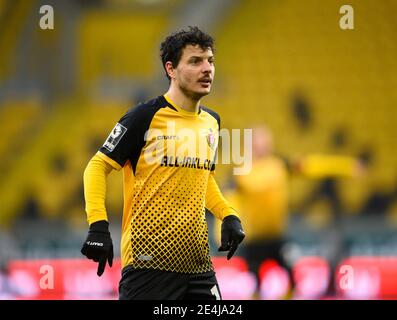 Dresden, Deutschland. Januar 2021. Fußball: 3. liga, SG Dynamo Dresden - 1. FC Kaiserslautern, 20. Spieltag, im Rudolf-Harbig-Stadion. Dynamos Philipp Hosiner Gesten. Quelle: Robert Michael/dpa-Zentralbild/dpa/Alamy Live News Stockfoto