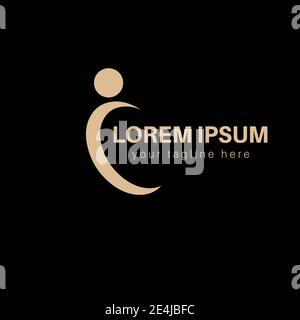 Schöne grüne Gesundheitsversorgung Mann Mensch Symbol Vektor-Logo-Design. Stock Vektor