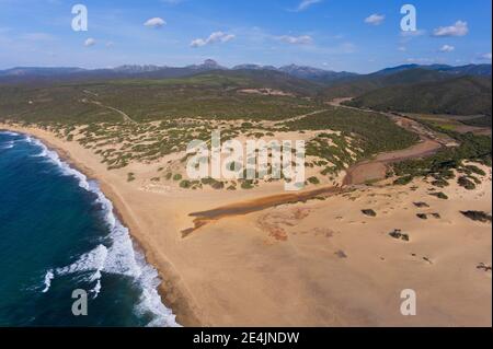 Sanddünen Dune di Piscinas, Costa Verde, Sardinien, Italien Stockfoto