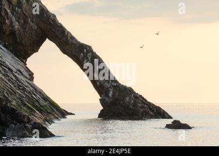 Bow Fiddle Rock, Schottland, Großbritannien Stockfoto