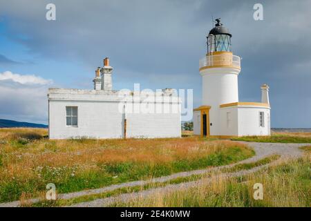 Leuchtturm am Chanonry Point, Schottland, Großbritannien Stockfoto