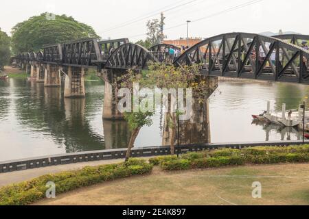 Die Brücke über den Fluss Kwai, Thailand Stockfoto