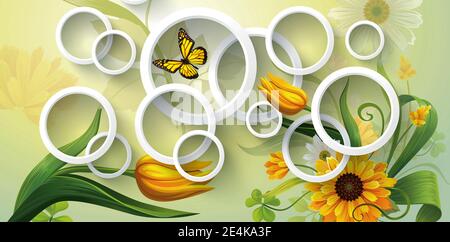 Customized 3D Wall Mural Wallpaper - Bild Stockfoto