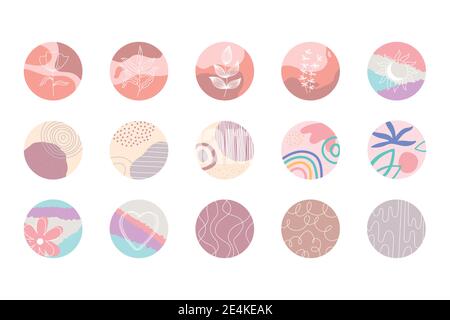 Set von verschiedenen Vektor-Highlight deckt florale und geformte Abstracts vektorgrafik Stock Vektor