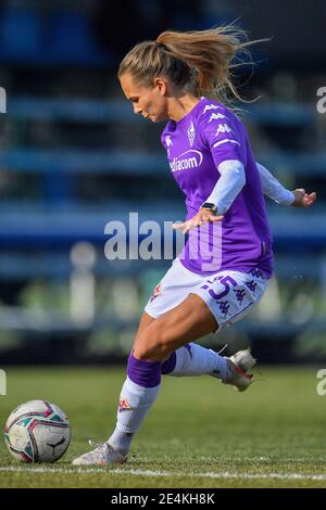 Mailand, Italien. Januar 2021. Frederikke Thøgersen (#25 AC Fiorentina) beim Aufwärmen vor der Serie EIN Frauenspiel zwischen FC Inter und AC Fiorentina im Suning Sport Center YDC in Mailand, Italien Credit: SPP Sport Press Foto. /Alamy Live Nachrichten Stockfoto