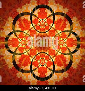 Fraktale Kunst Der Komplexen Flamme Stockfoto