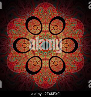 Flame Fractal - Blumen-Design Stockfoto