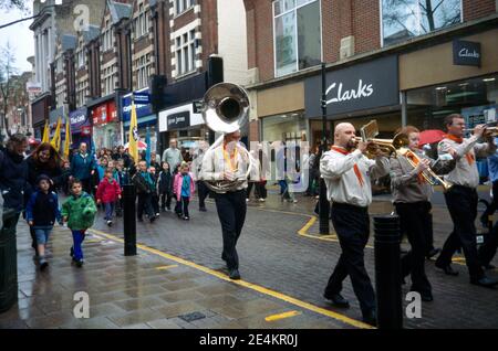 St. David's Day Parade Sutton Surrey England Stockfoto
