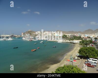 Kap Verde Archipel, Sao Vicente Insel, Marina von Mindelo. Stockfoto