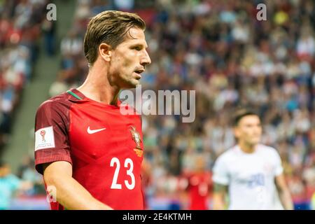 Kasan, Russland – 28. Juni 2017. Die portugiesische Fußballnationalmannschaft Mittelfeldspieler Adrien Silva beim FIFA Confederations Cup Halbfinale Portugal gegen Chile. Stockfoto