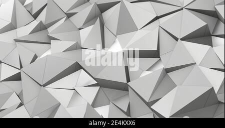 Abstrakte Silber geometrischen Formen Hintergrund für Präsentation Design. 3d-Illustration, 3d-Rendering Stockfoto