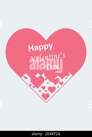 Herzförmige Tropfen im Rahmen valentinstag. Stock Vektor