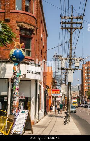 Toronto, Kanada - 26/07/2019 - die Außenseite eines Gebäudes in Kensington Market Stockfoto