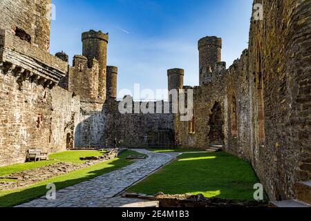 Conwy Castle, Clwyd, Nordwales Stockfoto