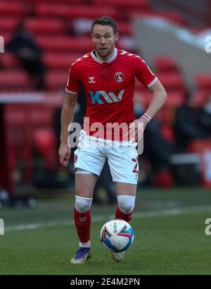 Charlton Athletic's Chris Gunter während der Sky Bet League One Match im Valley, London. Bilddatum: Samstag, 23. Januar 2021. Stockfoto