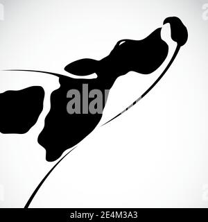 Vektor einer Kuh auf weißem Hintergrund.leicht editierbare geschichtete Vektor-Illustration. Nutztier. Stock Vektor