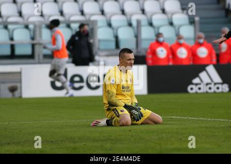 Turin, Italien. Januar 2021. Lukasz Skorupski (Bologna) während Juventus FC vs Bologna FC, Italienische Fußballserie EIN Spiel in Turin, Italien, Januar 24 2021 Kredit: Unabhängige Fotoagentur/Alamy Live Nachrichten Stockfoto