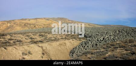 Aserbaidschan. Karadag Region. Ausbruch eines Schlammvulkans. Stockfoto