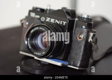 Zenit Kamera Helios 44M, Vintage sowjetischen Kamera Stockfoto